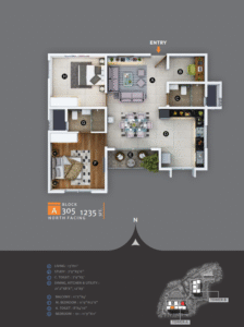 Nikhar Celio 2 BHK Floorplan
