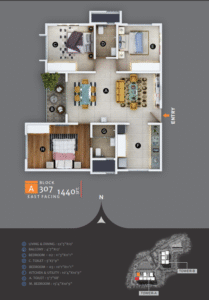 Nikhar Celio 3 BHK Floorplan